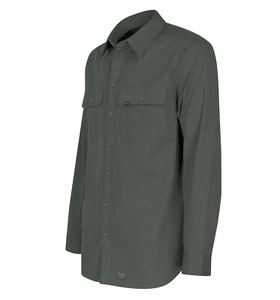 Spika Mens GO Long Sleeve Work Shirt - Green - 3XL #GOR-WKE-1A7 - Picture 1 of 5
