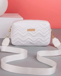 Womens Soft Leather Shoulder Crossbody Bag Work Travel Ladies Handbag White - Picture 1 of 5