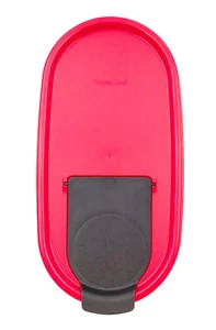 Tupperware Modular Mates MM Black Red Oval Plastic Food Dispenser Seal Lid - Foto 1 di 8