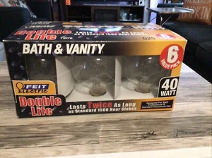 Box Of 6 Bath & Vanity Globe Light Bulbs 40W NIB Feit Electric - Picture 1 of 6