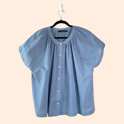 Jenni Kayne Cotton Willow Blouse Blue - Image 1 of 4
