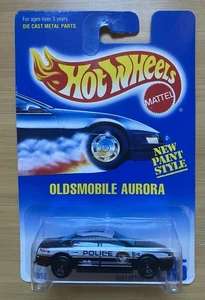 VINTAGE HOT WHEELS OLDSMOBILE AURORA POLICE CRUISER COLLECTOR #265 RARE 1992 NIB - Picture 1 of 6