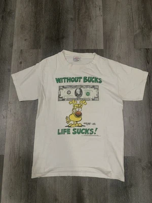 Raro De Colección 1991 Grimmy Comics Life Sucks Without Bucks Cara Antigua Talla Grande  Foto 1 de 4
