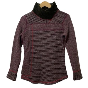 Suéter Prana Para Mujer Talla XS Rosa Púrpura Rayas Mezcla Lana Aire Libre Senderismo - Imagen 1 de 8