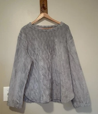 Sudadera Cuddl Duds para mujer gris claro suave talla XXL Foto 1 de 4