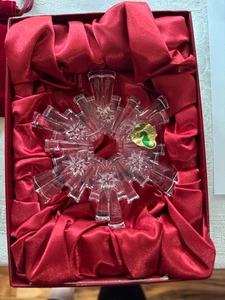 Waterford Kristall Weihnachtsschmuck 2012 mit Tasche und Aufhänger - Bild 1 von 3
