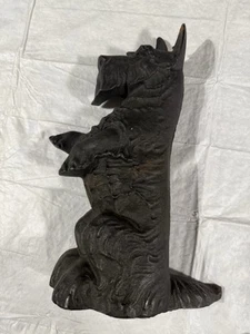 Großer 16 Zoll antiker Vintage Gusseisen stehender Scottie Terrier Hund Türstopper - Bild 1 von 5
