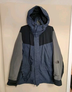 Vtg The North Face Rain Snow Hooded Jacket Blue Men's Large Hydroseal - Picture 1 of 21