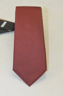Hugo Boss Dark Red Silk Blend Tie - Image 1 of 4