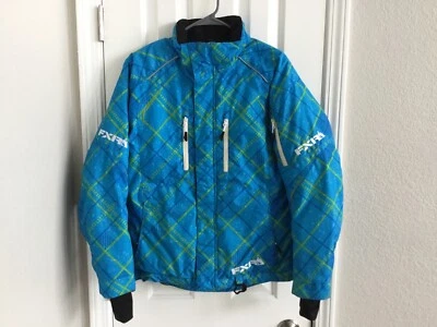 CHAQUETA DE CARRERAS FXR FRESH PARA MUJER 8 AZUL Y VERDE CHAQUETA DE MOTO DE NIEVE Foto 1 de 4