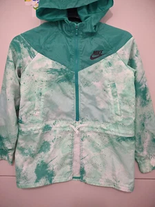 Nike Jacket Girls L GRN Windrunner Sportswear Zip Hoodie Convertible Crop Active - Picture 1 of 23