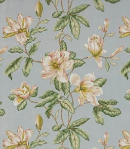 COLEFAX AND FOWLER CURTAIN FABRIC DESIGN "Imogen" 3.6 METRES SKY 100% LINEN - Picture 1 of 6