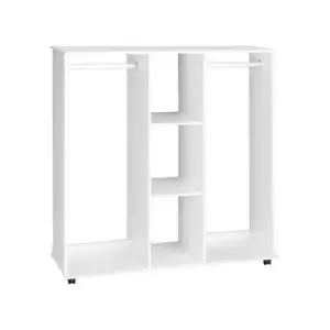 Portable Double Wardrobe Open Clothes Rack - Picture 1 of 5