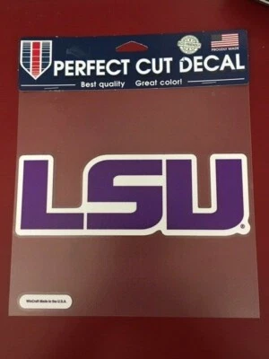LOUISIANA STATE UNIVERSITY PERFECT CUT COLOR DECAL 8" X 8" - Image 1 of 2