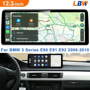 12.3'' Car GPS 2+32G Radio Wireless Carplay For BMW 3 Series E90 E91 E92 2006-10 - Picture 1 of 12