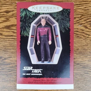 1995 Hallmark Ornament Captain Jean Luc Picard Star Trek The Next Generation - Picture 1 of 5
