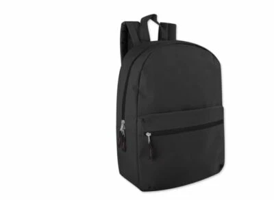 Lote de 24 mochilas clásicas de 17 pulgadas al por mayor en color negro Foto 1 de 3