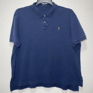 Polo Ralph Lauren Soft Touch Pima Short Sleeve Polo Shirt Solid Blue Green XL - Picture 1 of 4