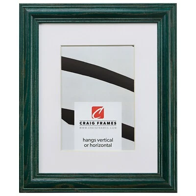 Marco de fotos Craig Frames Wiltshire Ash 440, 1,25" de madera dura verde con tapete Foto 1 de 4