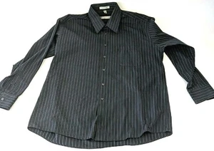 Geoffrey Beene Button Down Shirt Men’s Size L 16.5 34/35 Striped Business Casual - Picture 1 of 8