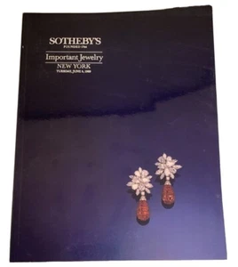 Sotheby’s 5869 Important Jewelry New York Auction Catalog June 1989 - Picture 1 of 9
