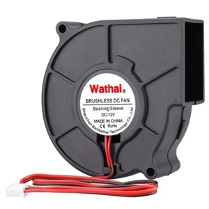 Wathai DC Centrifugal Fan 12V 75mm x 30mm Brushless Cooling Turbo Blower Fan 3" - Afbeelding 1 van 3