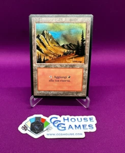 MTG Mountain (C - Dark) Italian Beta Revised FBB Black Border Vintage *CCGHouse* - Picture 1 of 2