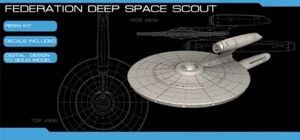 Federation/Gizmotron 1:2500 Star Trek Deep Space Scout Harz Modellbausatz #FMG-26 - Bild 1 von 4