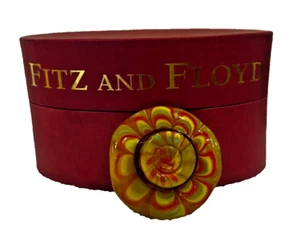 Fitz & Floyd Kunstglas 2,5" Hut Menagerie - Sante Fe Hut 2004 nicht mehr produziert - Bild 1 von 5
