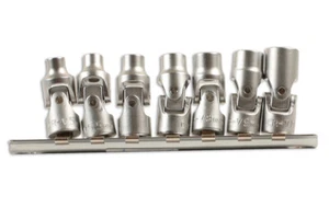Universal Joint Socket Set 1/4"D 7pc | 7024 Laser New - Picture 1 of 1