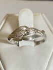 Vintage Sterling Silver Dimple Pattern Knot Style Ring Size Q