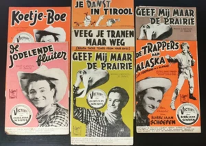 BOBBEJAAN SCHOEPEN Vintage Bladmuziek Set of 6 - Foto 1 di 8