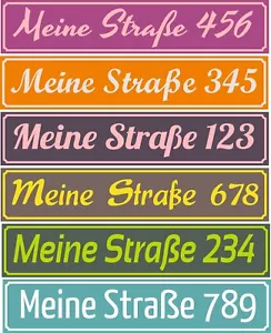Straßenschild Wunschtext 50 x 10 cm 2-farbig pop - Bild 1 von 1