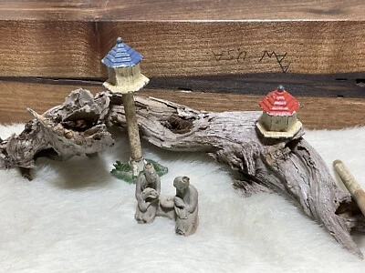 RARE Mini Bonsai Figurine ▪️Decor ▪️Flower Pot ▪️Clay Statue/Garden Bird Houses - Image 1 of 4