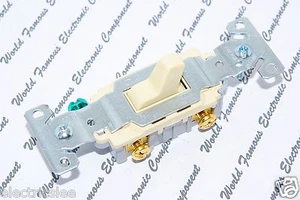 1pcs-COOPER CS115V 15A 120V/277V AC Toggle Light Switche - lvory - Picture 1 of 5