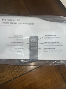 Leggett Platt OEM Pro-Motion DC 290 Adjustable Bed Remote New 5 pin connector - Picture 1 of 6