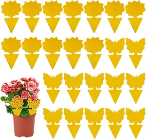 24 Stück Gelbsticker Trauermücken, Gelbtafeln Für Gegen Trauermücken, Fliegenfal - Bild 1 von 12