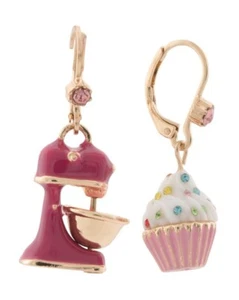 Betsey Johnson Cupcake Mixer Earrings NWT - Picture 1 of 2