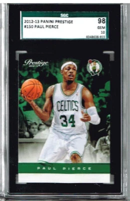2012 Panini Prestige Paul Pierce SGC 98/ 10 - Image 1 of 2