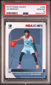 Ja Morant 2019 Panini Hoops "Base" Rookie #259 - PSA 10 - GEM MINT