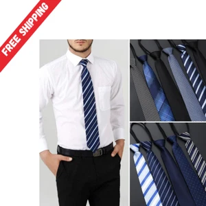 New Men's Dress Tie Solid Color Classic Neck Tie Necktie Wedding Formal USA - Picture 1 of 17