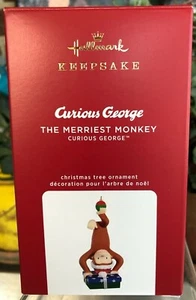 Hallmark Keepsake Ornament 2020-CURIOUS GEORGE-The Merriest Monkey-New - Picture 1 of 5