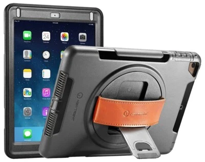 Funda resistente Newtrent Gladius iPad para iPad mini 4 y 5 - negra con correa de cuero Foto 1 de 3