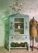 Painted Cottage Shabby Chic One of a Kind China Cabinet