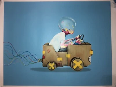 Driven Hand Finished Blue Edition Print Poster Flog Signed Art Whatson Pez Kaws - Image 1 of 4