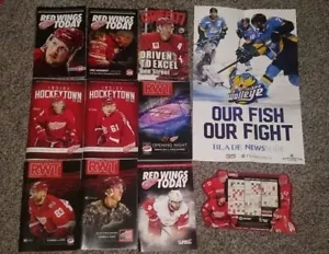 Detroit Red Wings Game Day Today Programs Larkin Zetterberg Bertuzzi Howe Fabbri - Picture 1 of 6