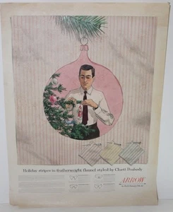 1953-1957 Original Art Illustration Christmas Santa Clause Ad - Picture 1 of 4