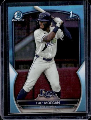 2023 Bowman Draft Tre Morgan Chrome Sky Blue Refractor 1st Prospect #BDC-199 - Image 1 of 2