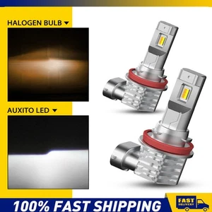 AUXITO 2x H8 H9 H11 LED Headlight Globes Bulbs White Amber 6000K High Low Beam - Picture 1 of 9