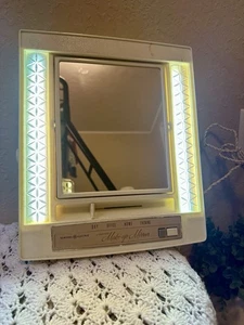 Vintage General Electric Lighted Makeup Mirror GE B21M-1 Dual Sided 4 Settings - Picture 1 of 12